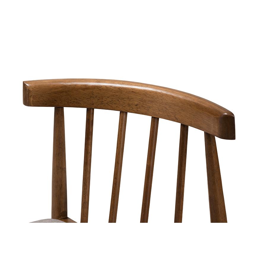 Wyatt Mid-Century Modern Walnut Wood Dining Chair (Set of 2). Picture 4