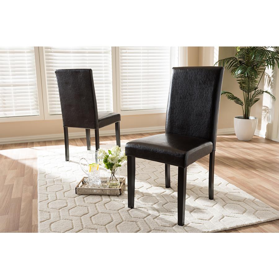Leather Upholstered Dining Chair (Set of 2). Picture 4