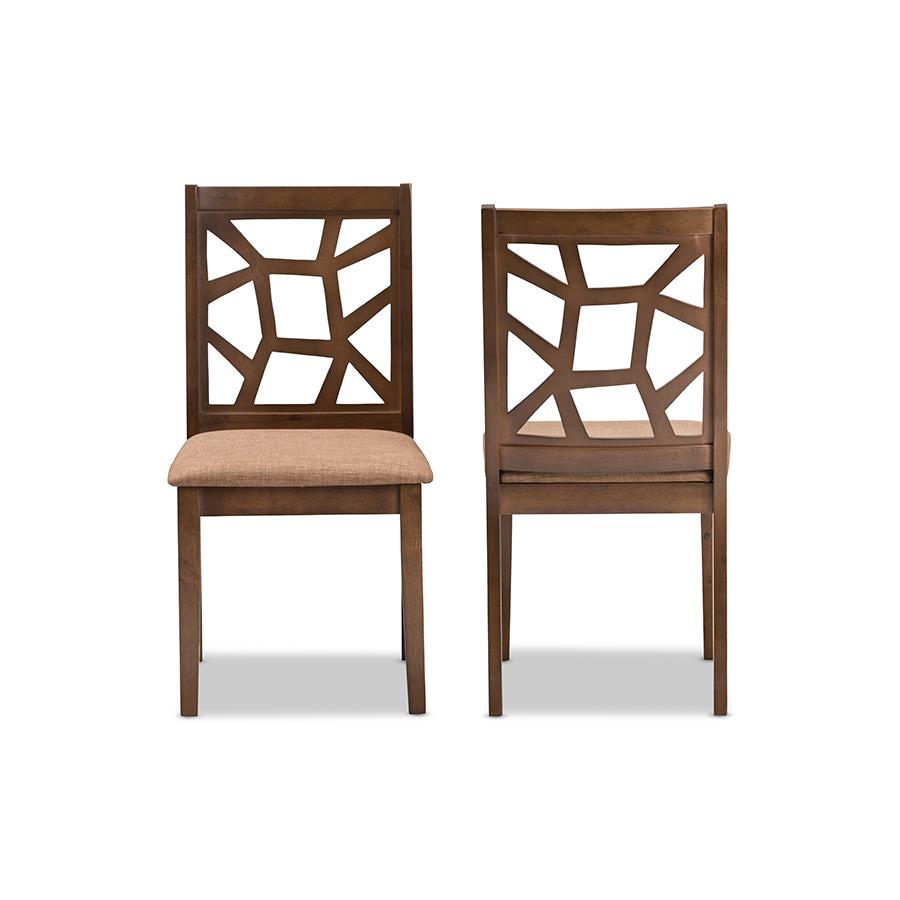 Walnut Brown Finished Dining Chair (Set of 2). Picture 2