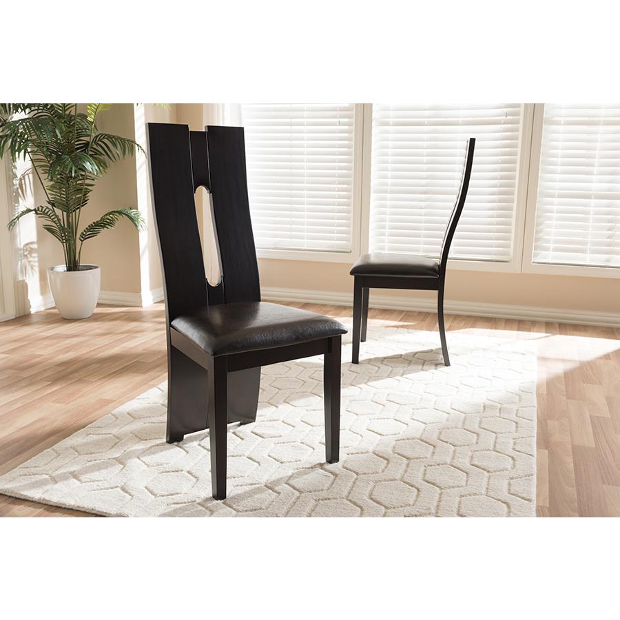 Leather Upholstered Dining Chair (Set of 2). Picture 5