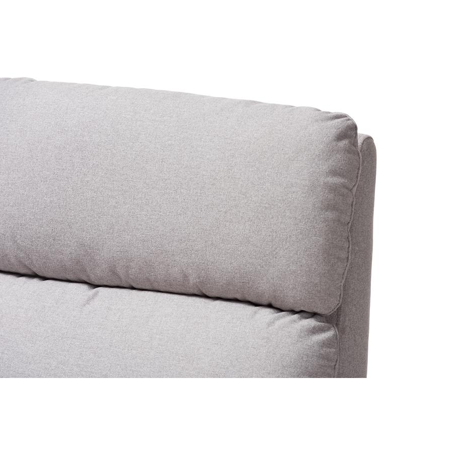Casanova Mid-century Modern Light Grey Fabric Upholstered Lounge Chair. Picture 7