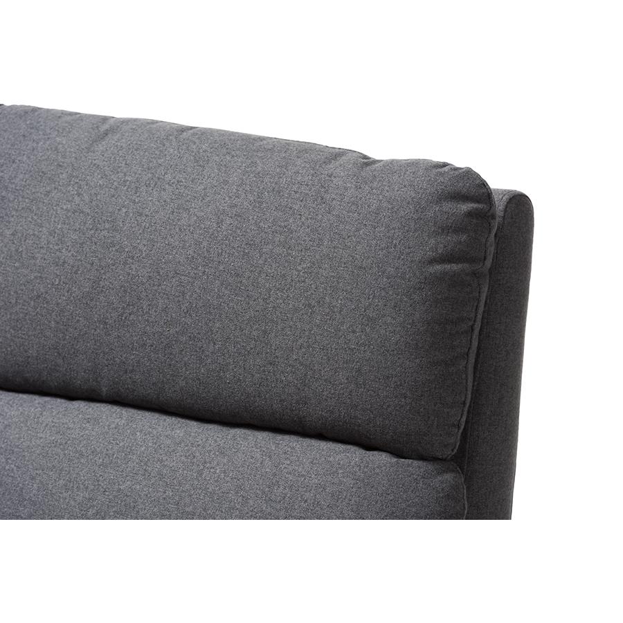 Baxton Studio Casanova Mid-century Modern Grey Fabric Upholstered Lounge Chair. Picture 7