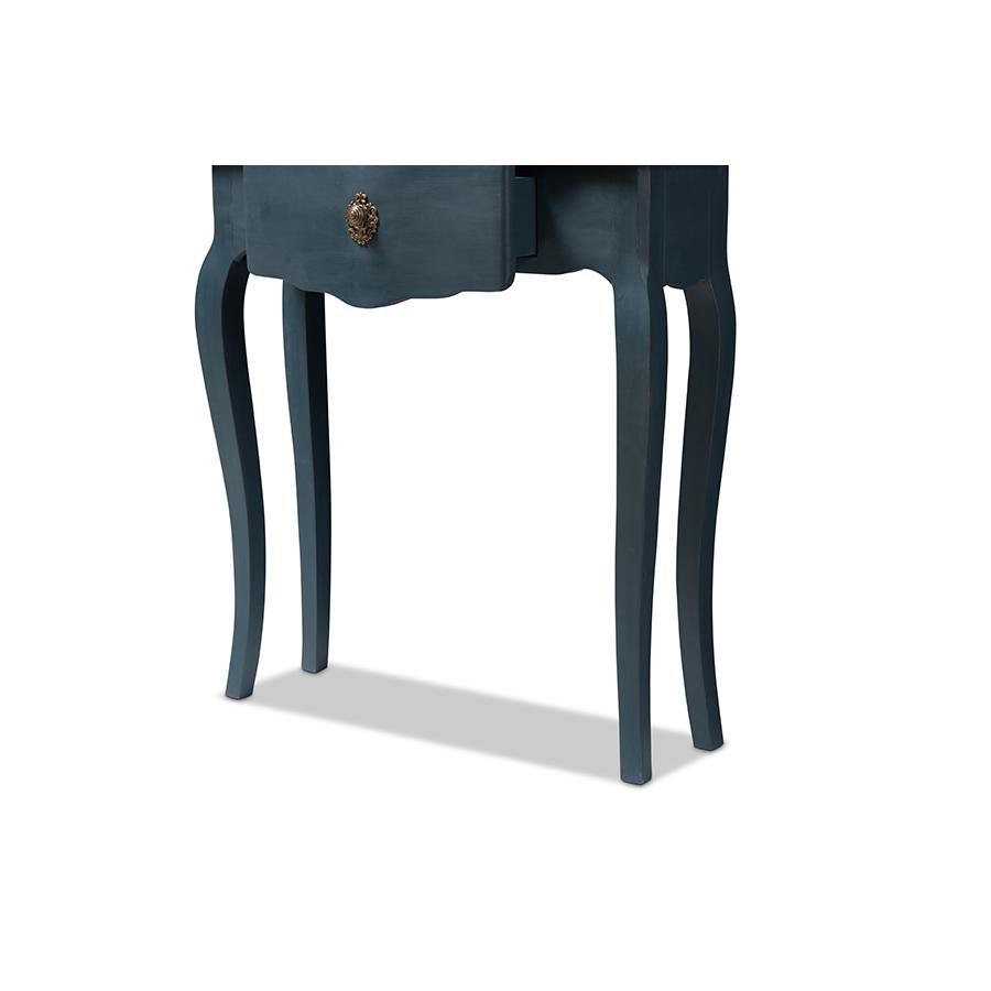 Baxton Studio Mazarine Classic and Provincial Blue Spruce Finished Console Table. Picture 8