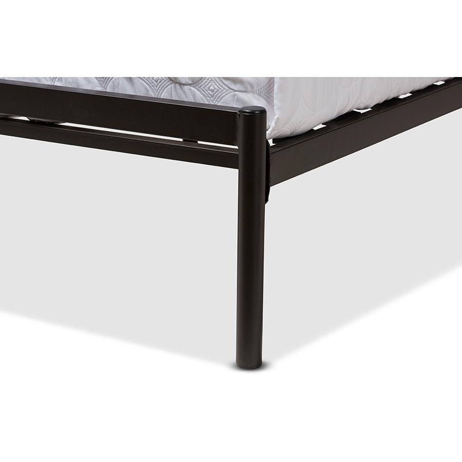 Baxton Studio Sabine Modern and Contemporary Black Finished Metal Queen Size Platform Bed. Picture 5