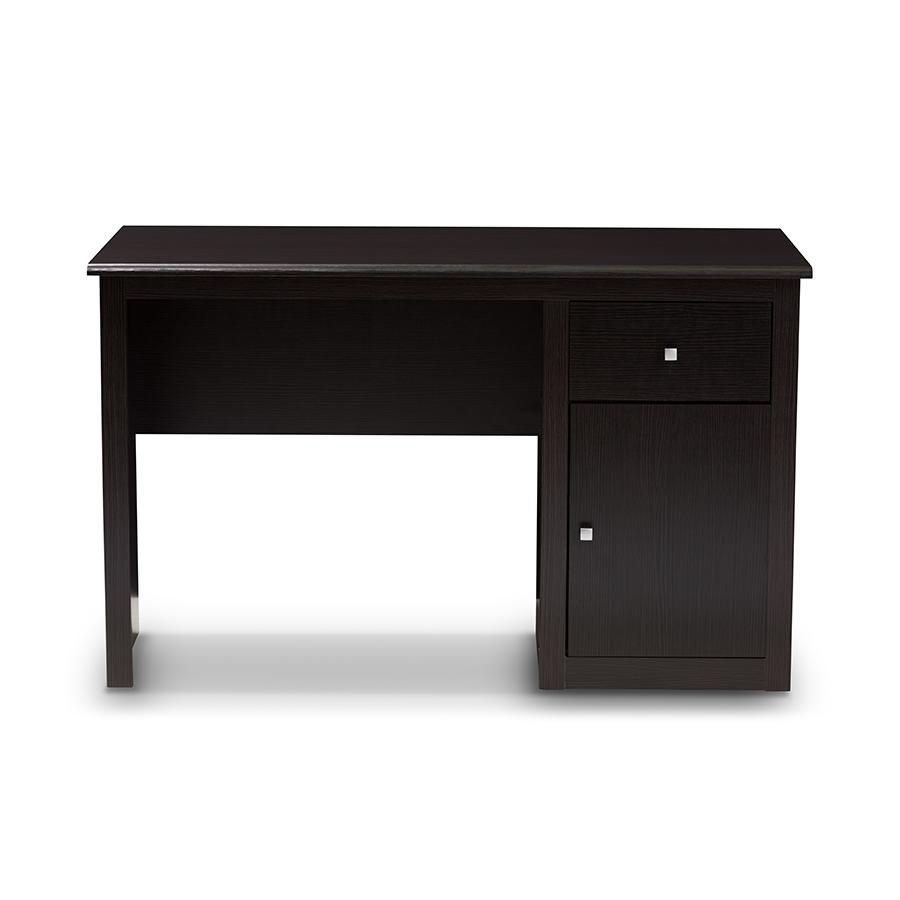 Belora Modern and Contemporary Wenge Brown Finished Desk. Picture 3