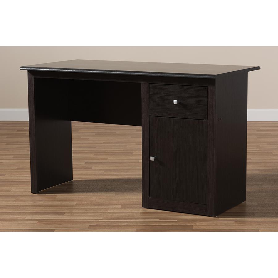 Belora Modern and Contemporary Wenge Brown Finished Desk. Picture 8