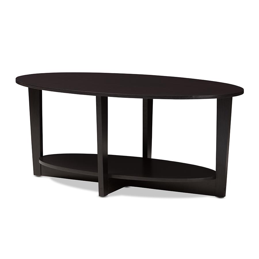 Baxton Studio Jacintha Modern and Contemporary Wenge Brown Finished Coffee Table. Picture 1