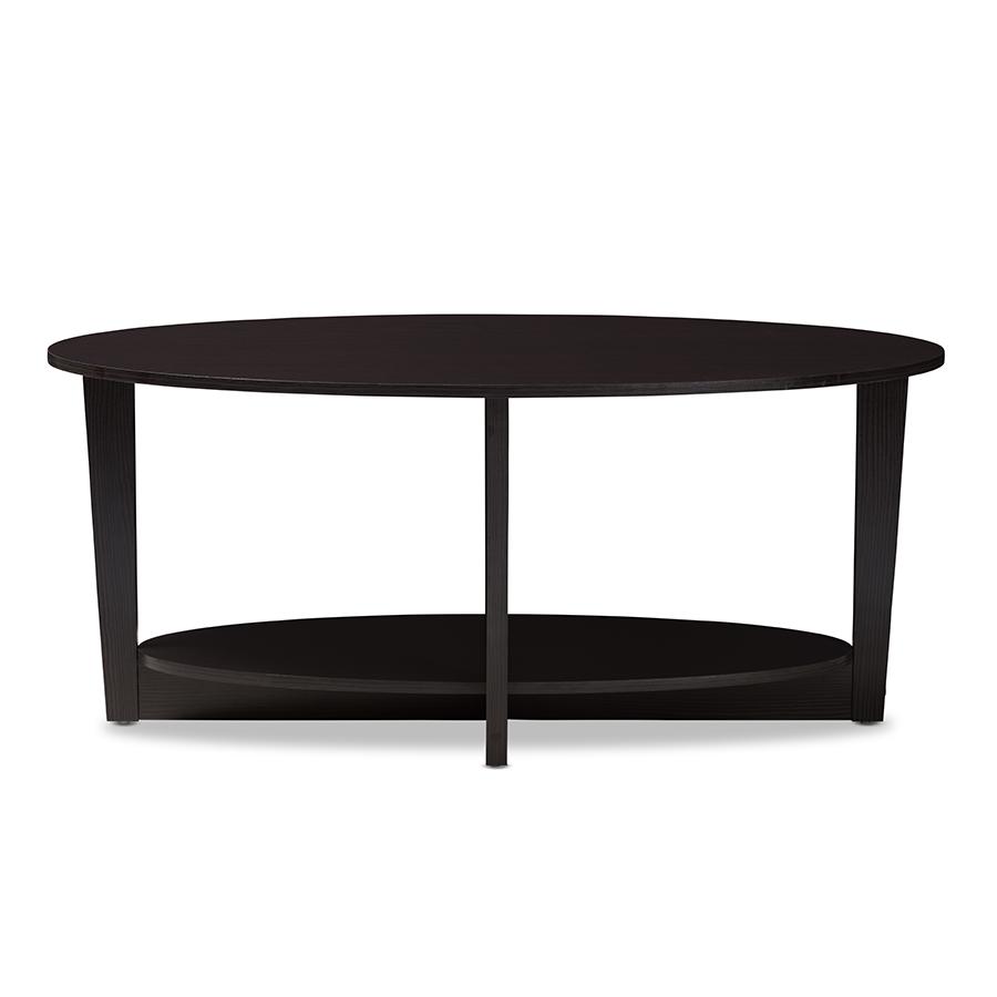Baxton Studio Jacintha Modern and Contemporary Wenge Brown Finished Coffee Table. Picture 2