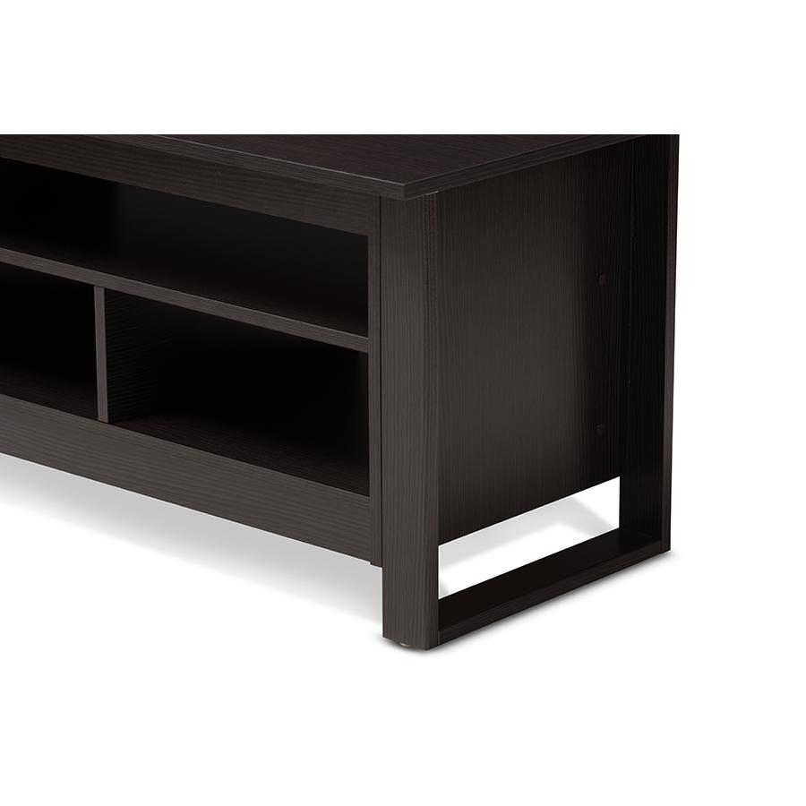Baxton Studio Nerissa Modern and Contemporary Wenge Brown Finished Coffee Table. Picture 4
