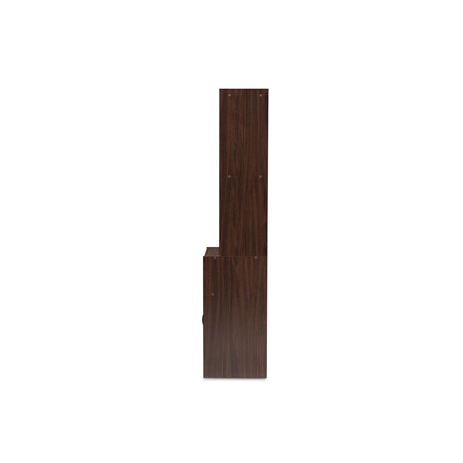 Laurana Modern and Contemporary Dark Walnut Finished Kitchen Cabinet and Hutch. Picture 4