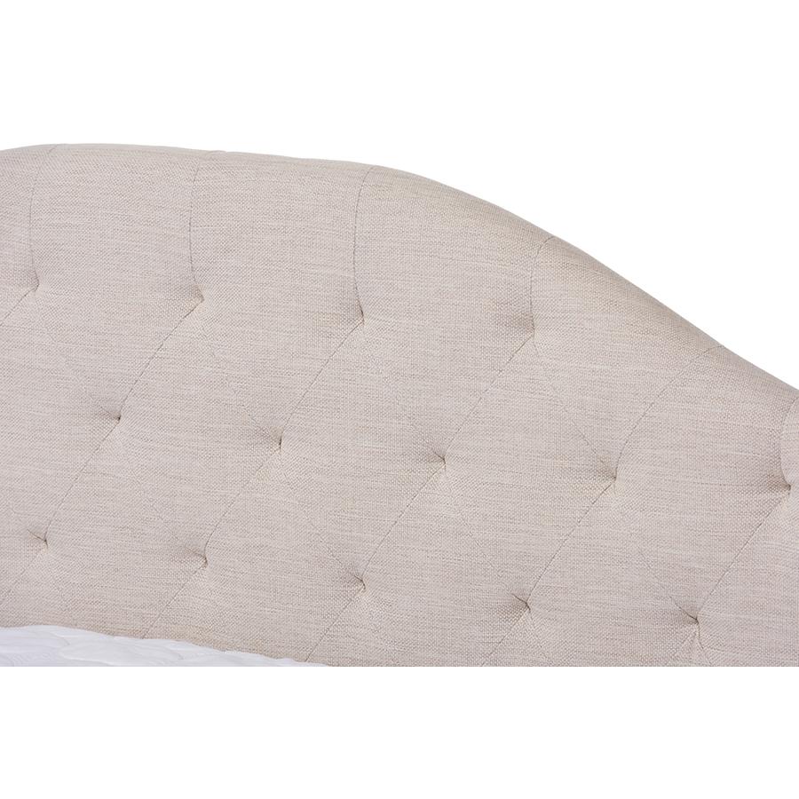 Eliza Modern and Contemporary Light Beige Fabric Upholstered Full Size Daybed. Picture 5