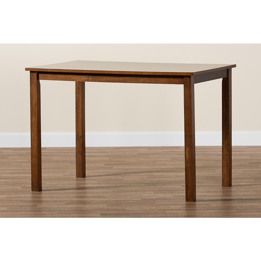 Baxton Studio Eveline Modern Walnut Brown Finished Wood 43-Inch Dining Table. Picture 8