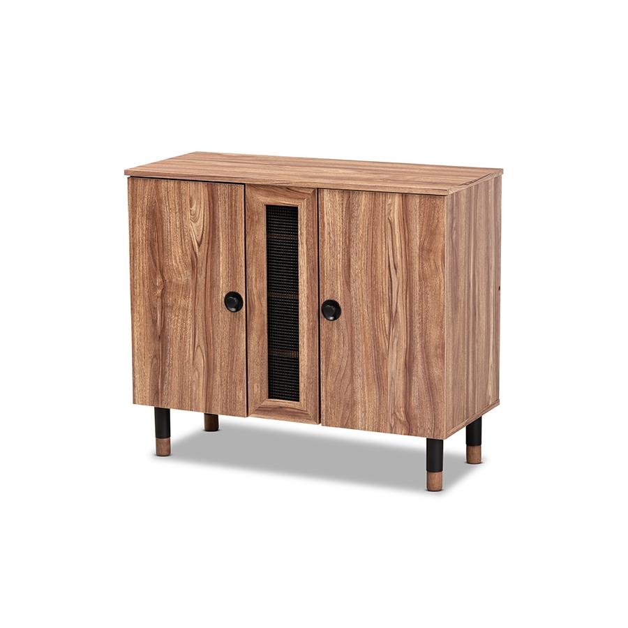 Baxton Studio Valina Modern and Contemporary 2-Door Wood Entryway Shoe Storage Cabinet. Picture 1