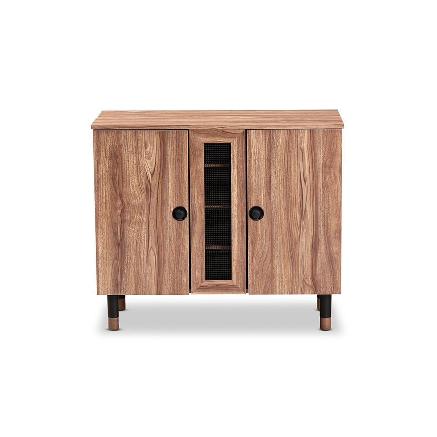 Baxton Studio Valina Modern and Contemporary 2-Door Wood Entryway Shoe Storage Cabinet. Picture 3