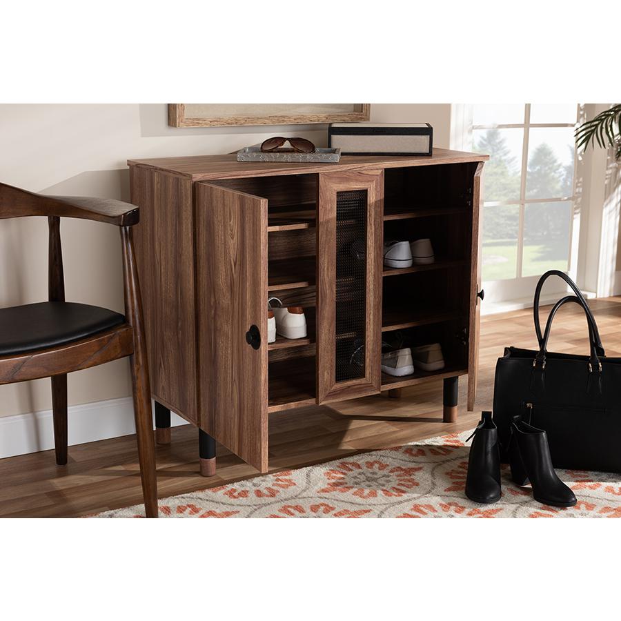 Baxton Studio Valina Modern and Contemporary 2-Door Wood Entryway Shoe Storage Cabinet. Picture 8