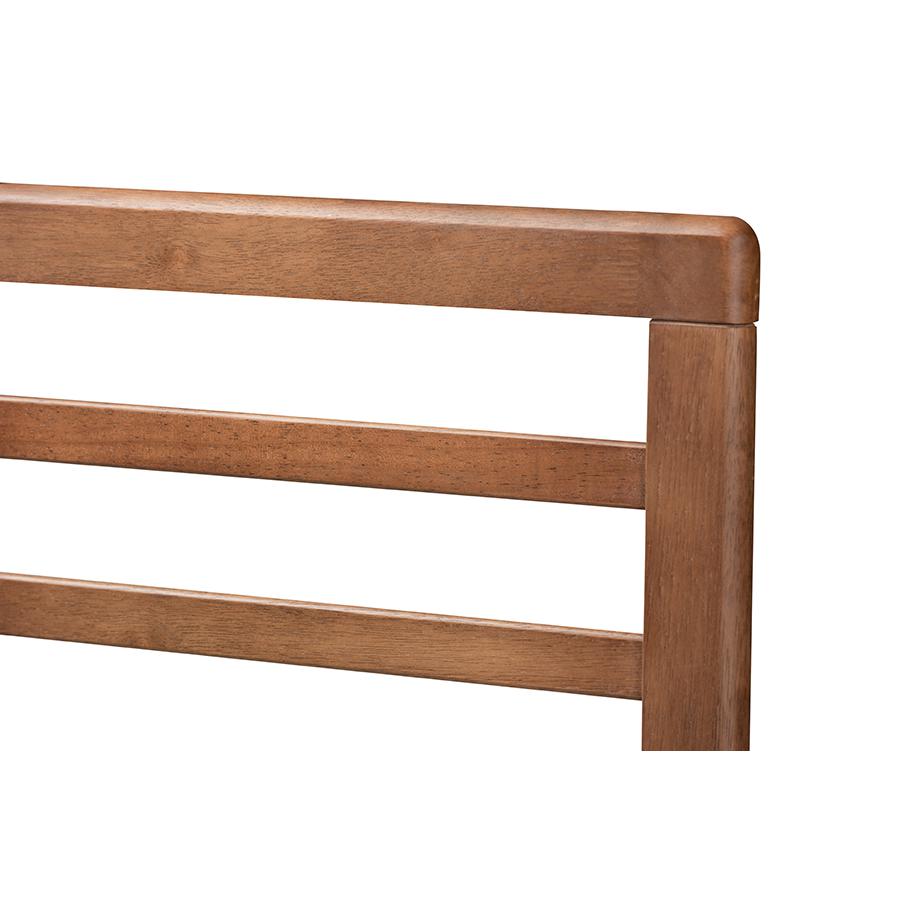 Walnut Brown Finished Wood 4-Drawer Full Size Platform Storage Bed. Picture 6
