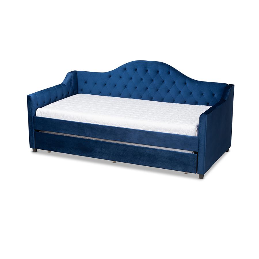 Button Tufted Twin Size Daybed with Trundle. Picture 1