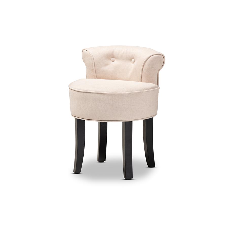 Baxton Studio Cerise Classic and Traditional Small Beige Fabric Upholstered Accent Chair. Picture 2