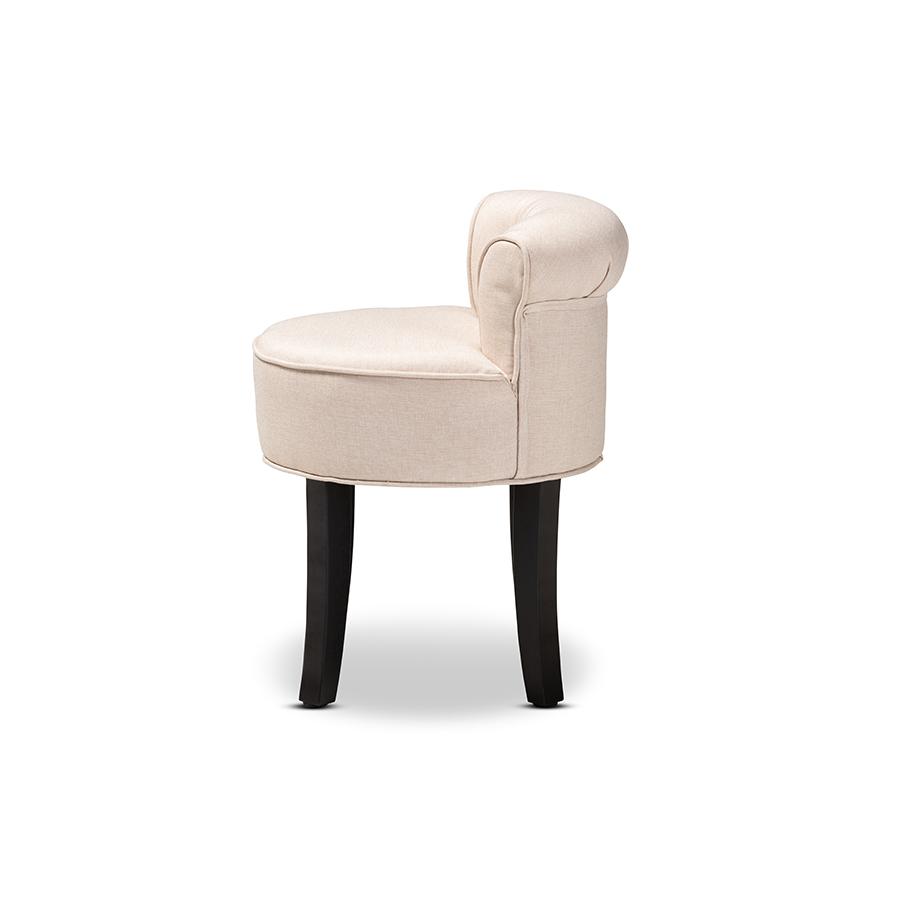 Baxton Studio Cerise Classic and Traditional Small Beige Fabric Upholstered Accent Chair. Picture 4