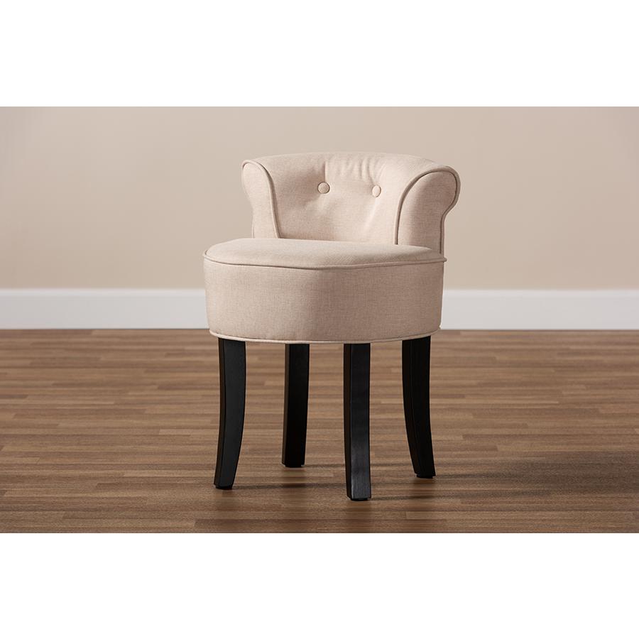 Baxton Studio Cerise Classic and Traditional Small Beige Fabric Upholstered Accent Chair. Picture 9