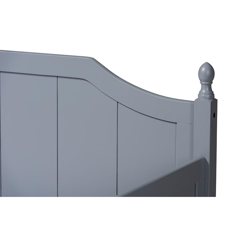 Millie Cottage Farmhouse Grey Finished Wood Twin Size Daybed with Trundle. Picture 6