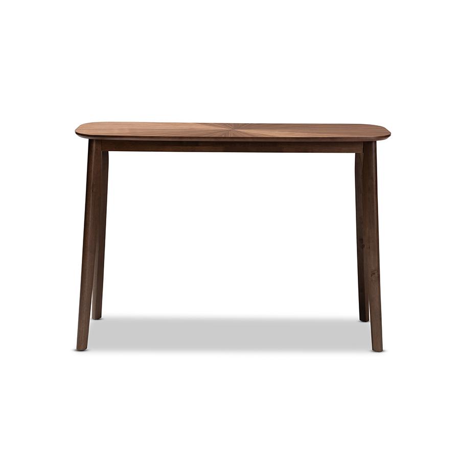 Baxton Studio Wendy Mid-Century Modern Walnut Finished Wood Console Table. Picture 2
