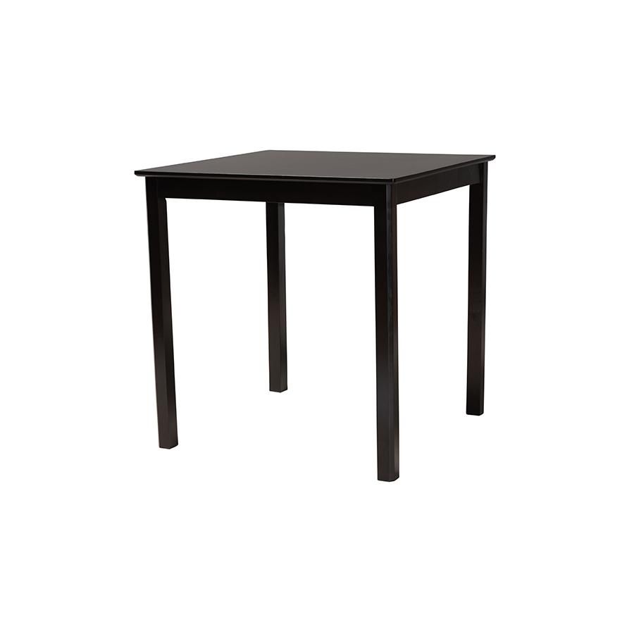 Lenoir Modern Espresso Brown Finished Wood Counter Height Pub Table. Picture 1