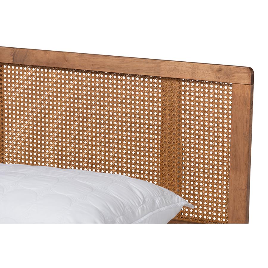 Synthetic Rattan Full Size Platform Bed. Picture 4