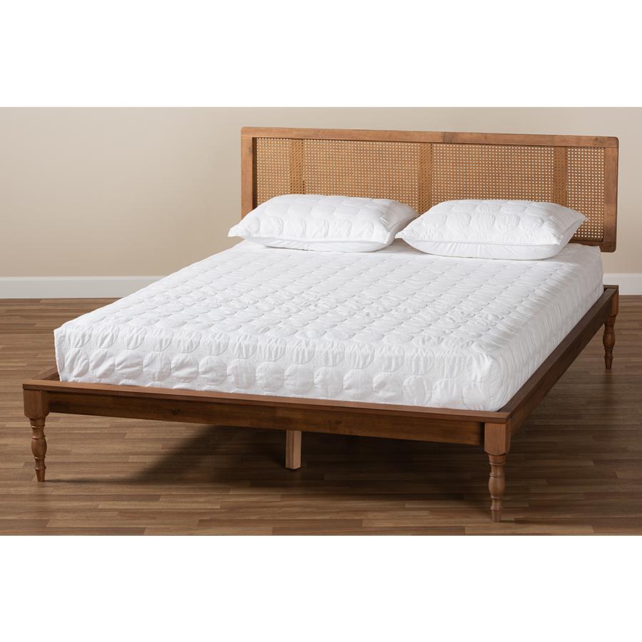 Synthetic Rattan Full Size Platform Bed. Picture 6
