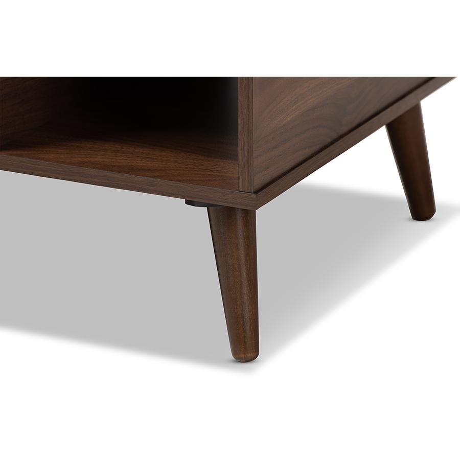 Baxton Studio Linas Mid-Century Modern Walnut Finished Coffee Table. Picture 4