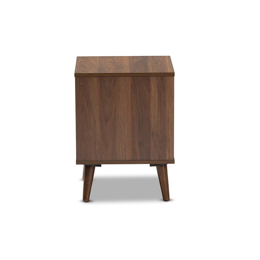 Baxton Studio Sami Mid-Century Modern Walnut Finished Wood End Table. Picture 3