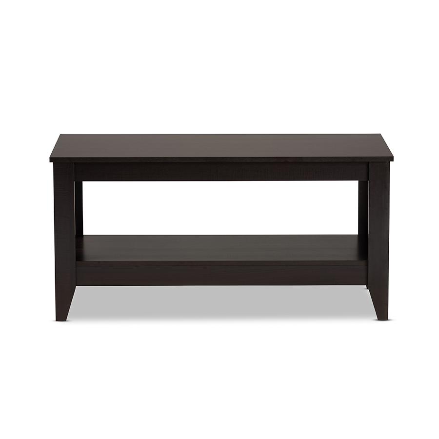 Baxton Studio Elada Modern and Contemporary Wenge Finished Wood Coffee Table. Picture 3