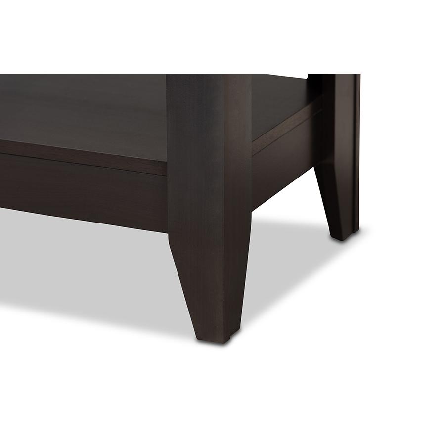 Baxton Studio Elada Modern and Contemporary Wenge Finished Wood Coffee Table. Picture 4