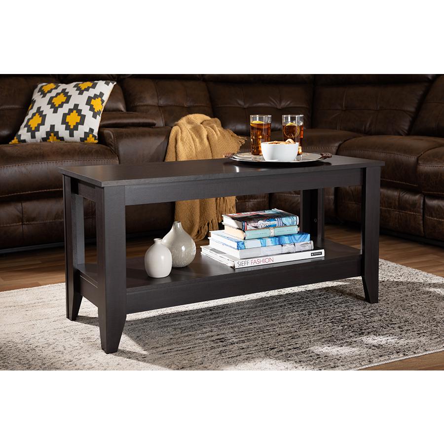 Baxton Studio Elada Modern and Contemporary Wenge Finished Wood Coffee Table. Picture 2