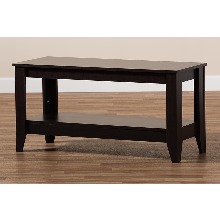 Baxton Studio Elada Modern and Contemporary Wenge Finished Wood Coffee Table. Picture 6