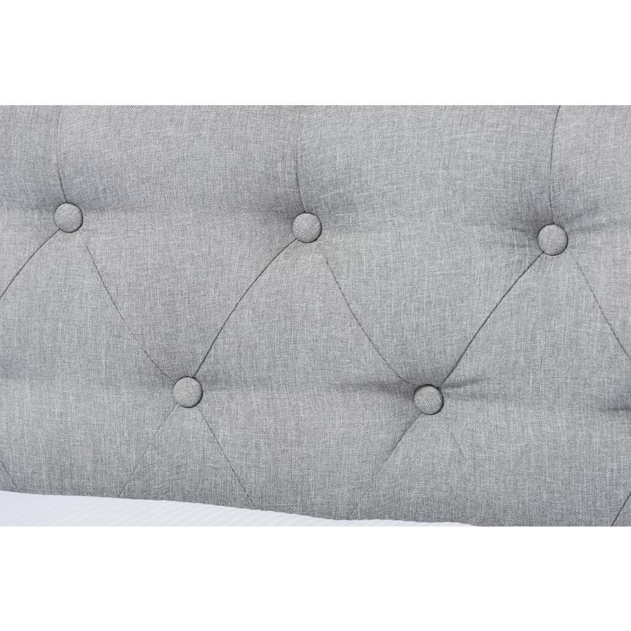 Grey Fabric Trundle Daybed. Picture 6