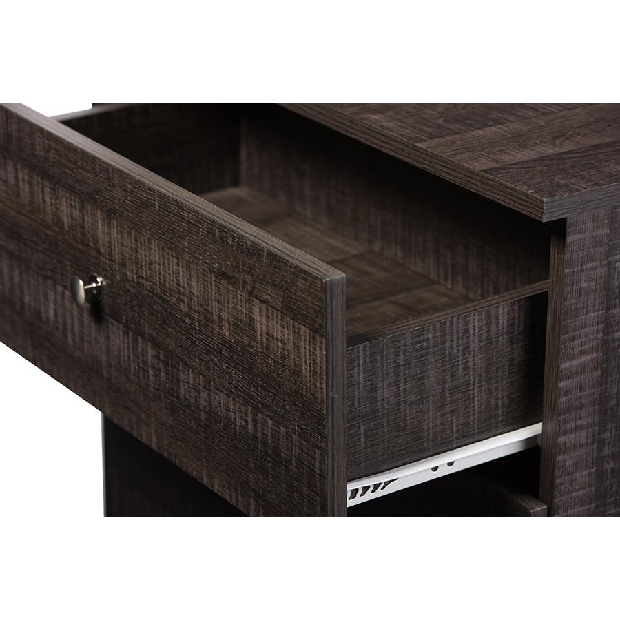 Decon Modern and Contemporary Espresso Brown Wood 3-Drawer Storage Chest. Picture 4
