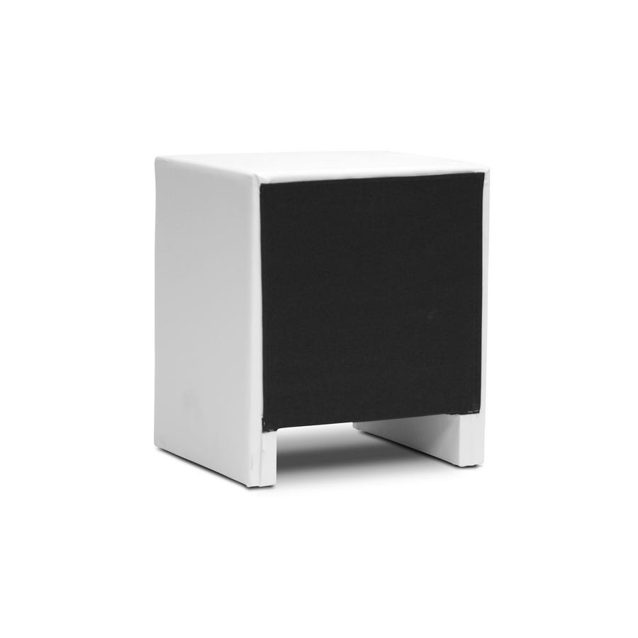 Baxton Studio Frey White Upholstered Modern Nightstand. Picture 2