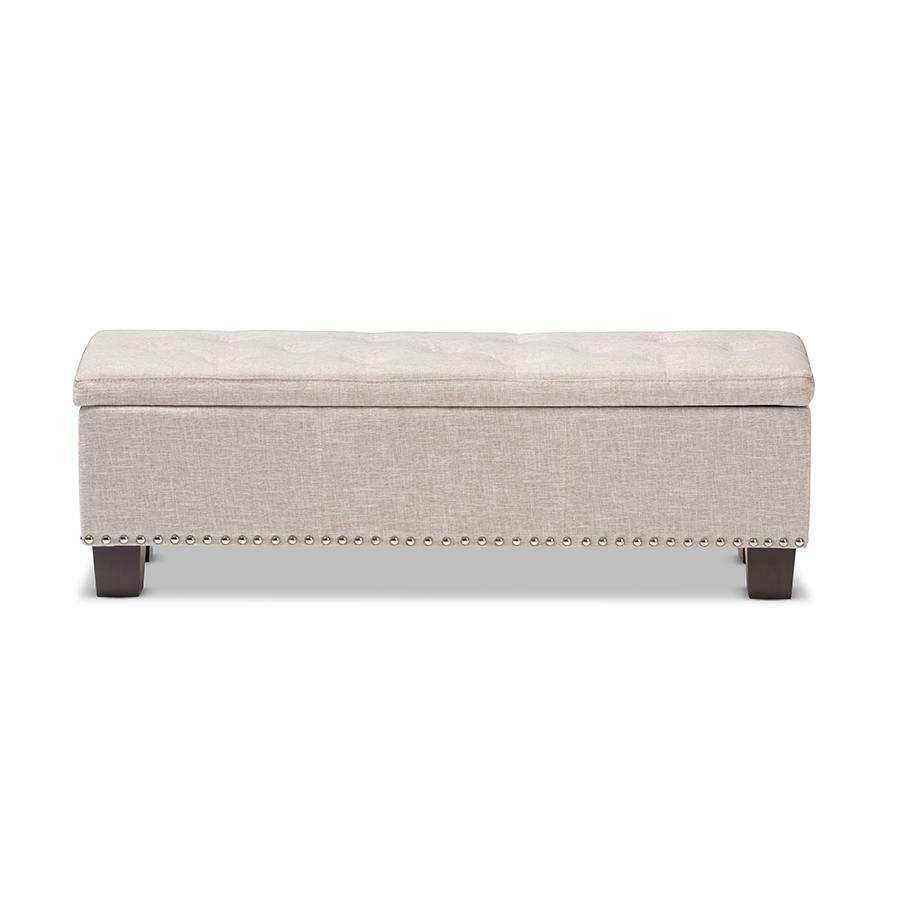 Button-Tufting Storage Ottoman Bench. Picture 3