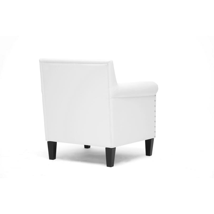 Baxton Studio Thalassa White Modern Arm Chair. Picture 3