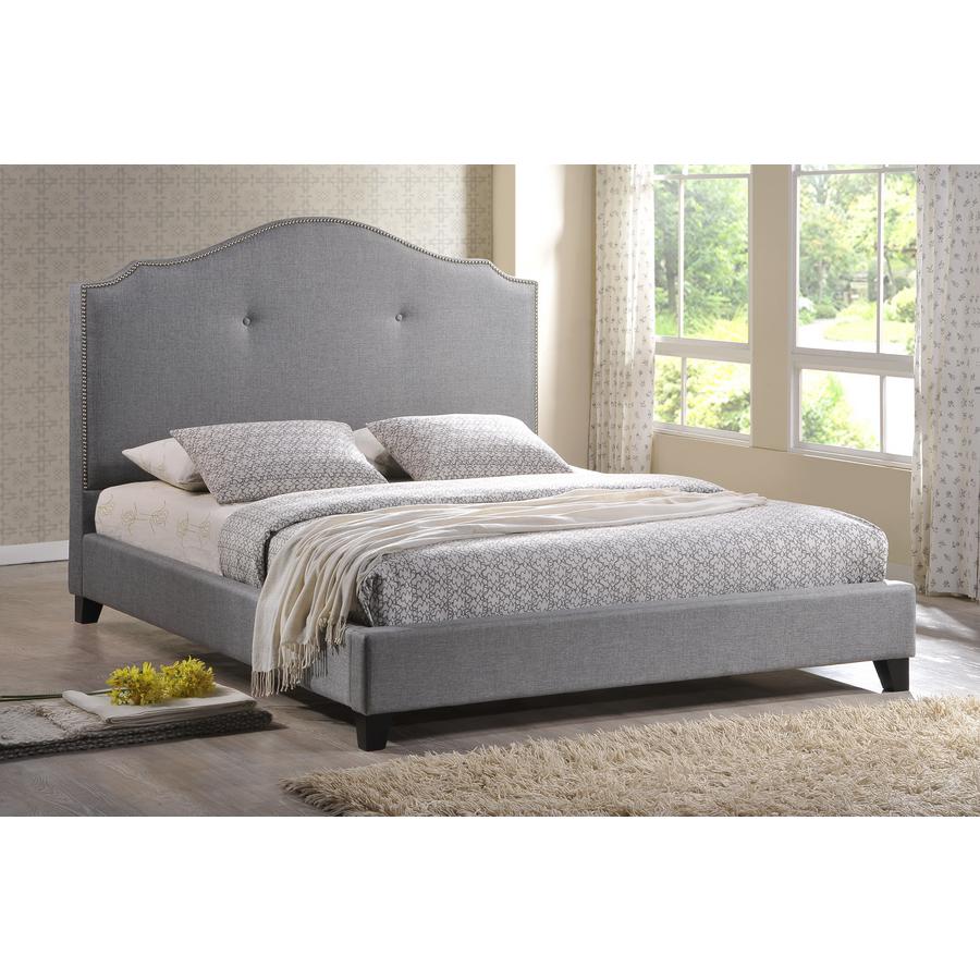 Baxton Studio Delora Modern and Contemporary Beige Fabric Upholstered Full Size Daybed with Roll-Out Trundle Bed. Picture 1