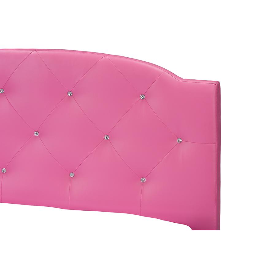 Pink Leather Full-Size Bed. Picture 4