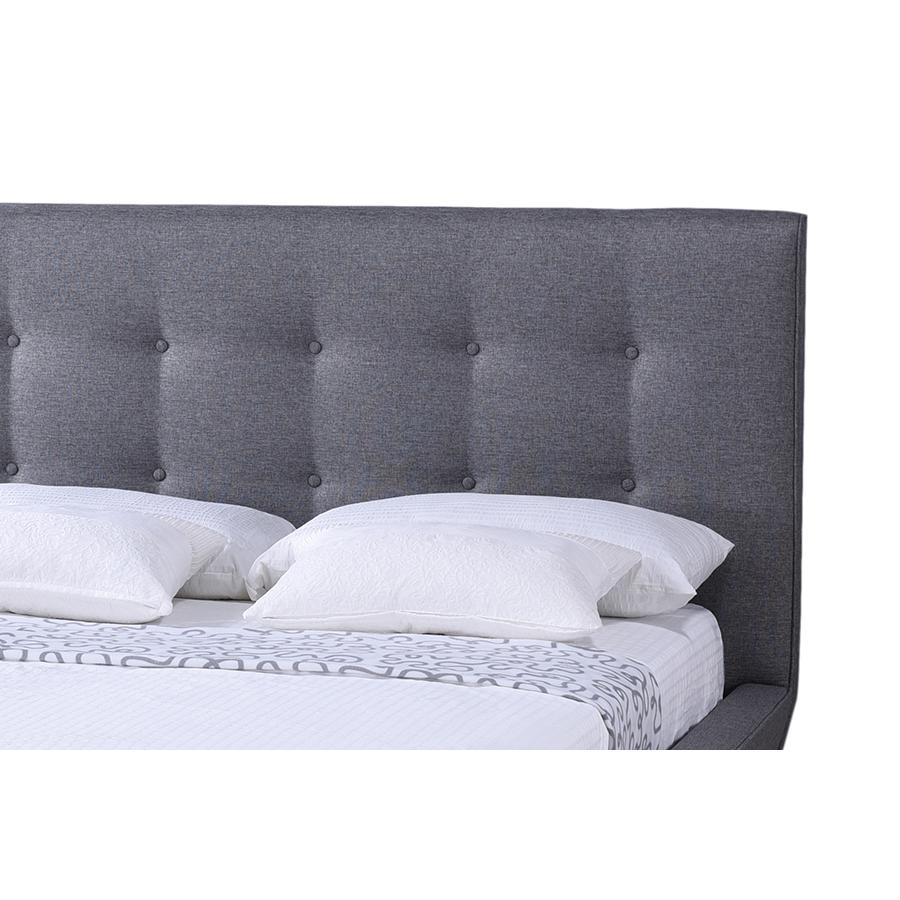 Scandinavian Grey Full Size Platform Bed. Picture 3