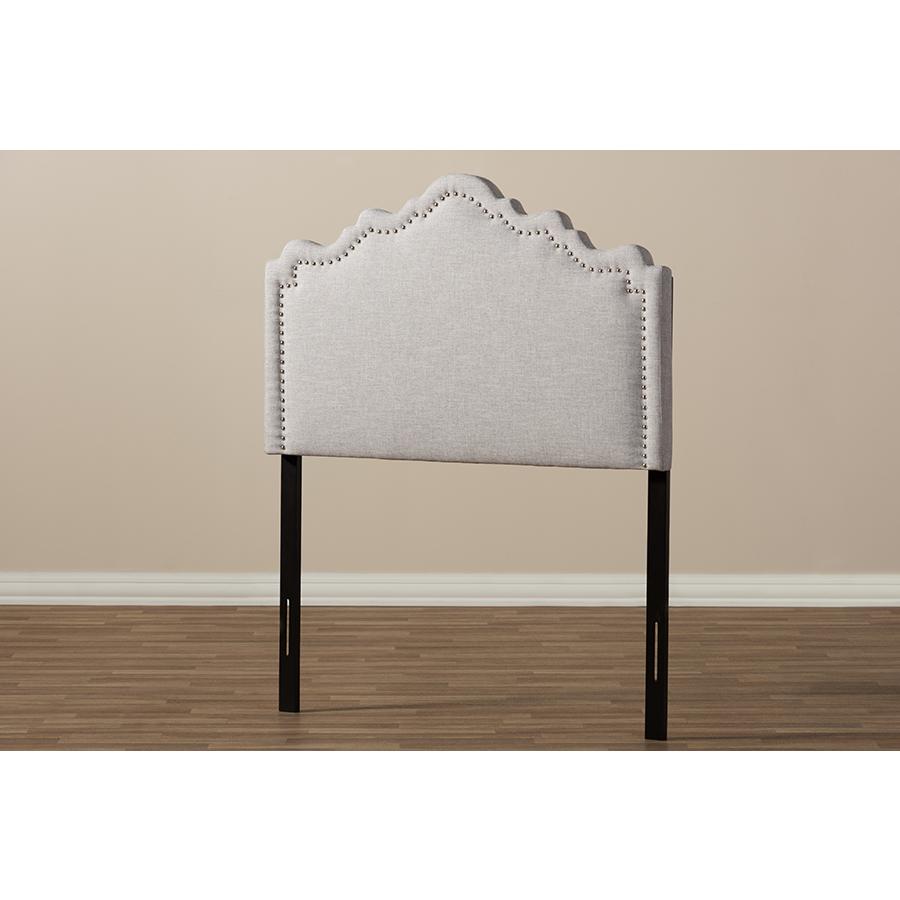 Nadeen Modern and Contemporary Greyish Beige Fabric Twin Size Headboard. Picture 5