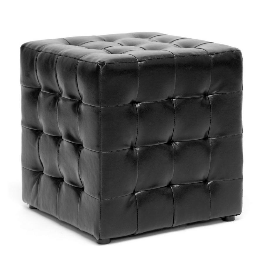 Siskal Black Modern Cube Ottoman (Set of 2). Picture 1