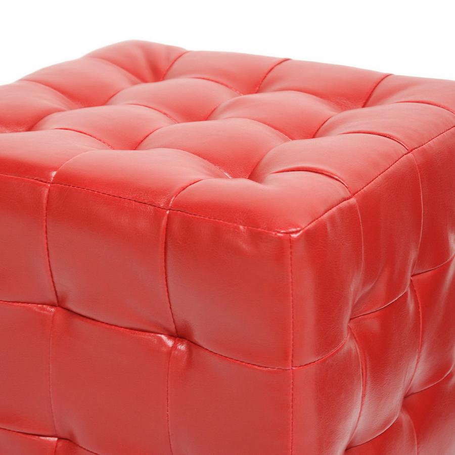 Red Cube Ottoman. Picture 2