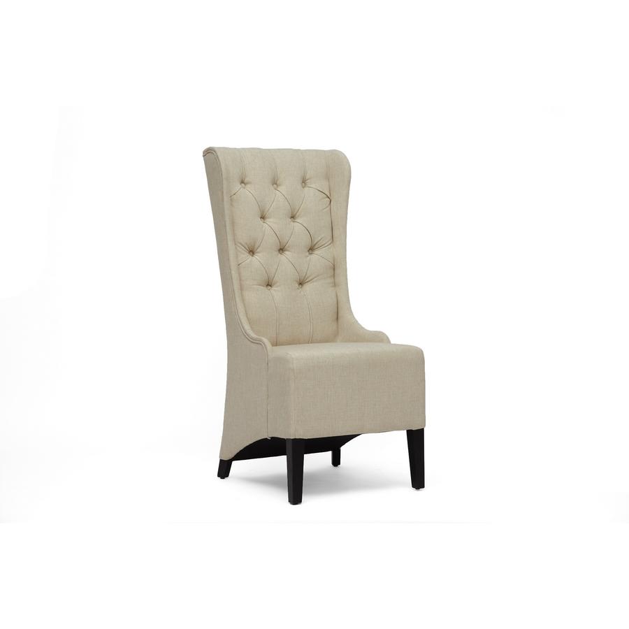 Baxton Studio Vincent Beige Linen Modern Accent Chair. Picture 1