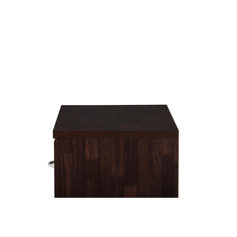 Maison Modern and Contemporary Oak Brown Finish Wood 4-Drawer Storage Chest. Picture 3