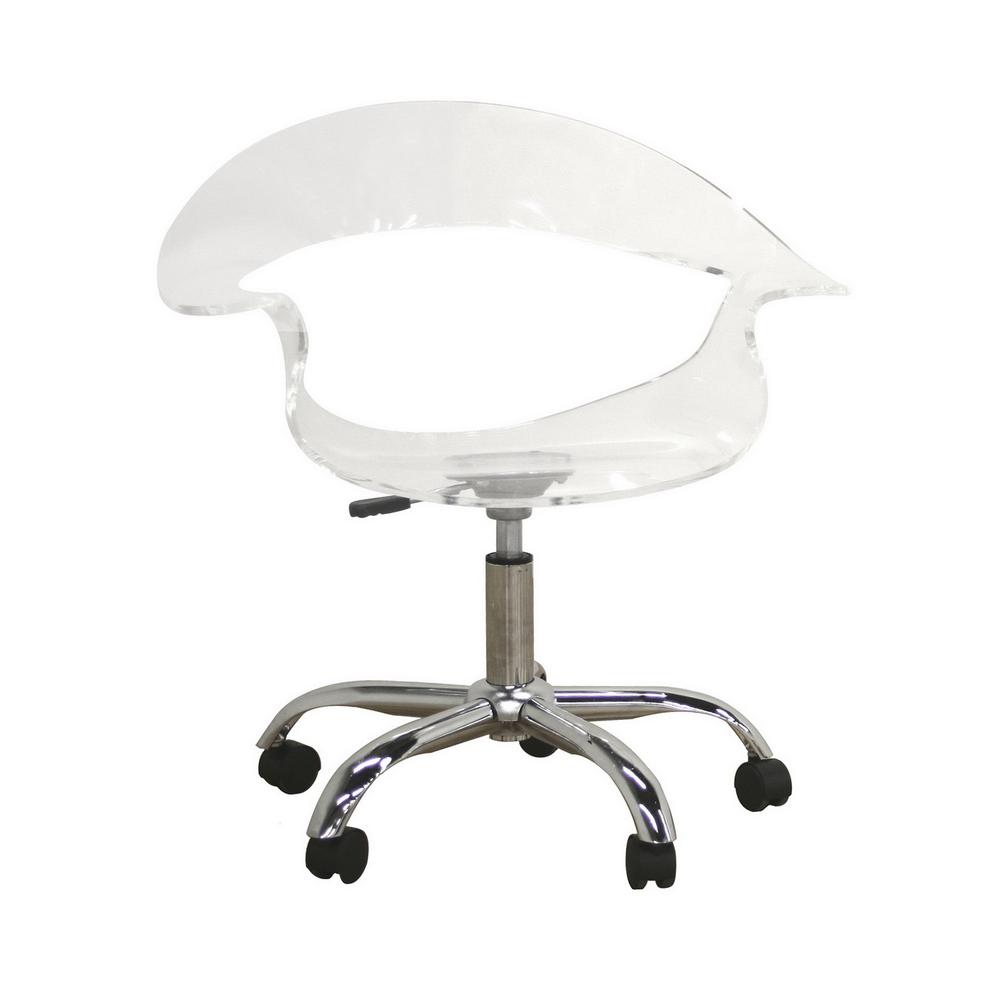 Acrylic Swivel Chair Clear. Picture 1