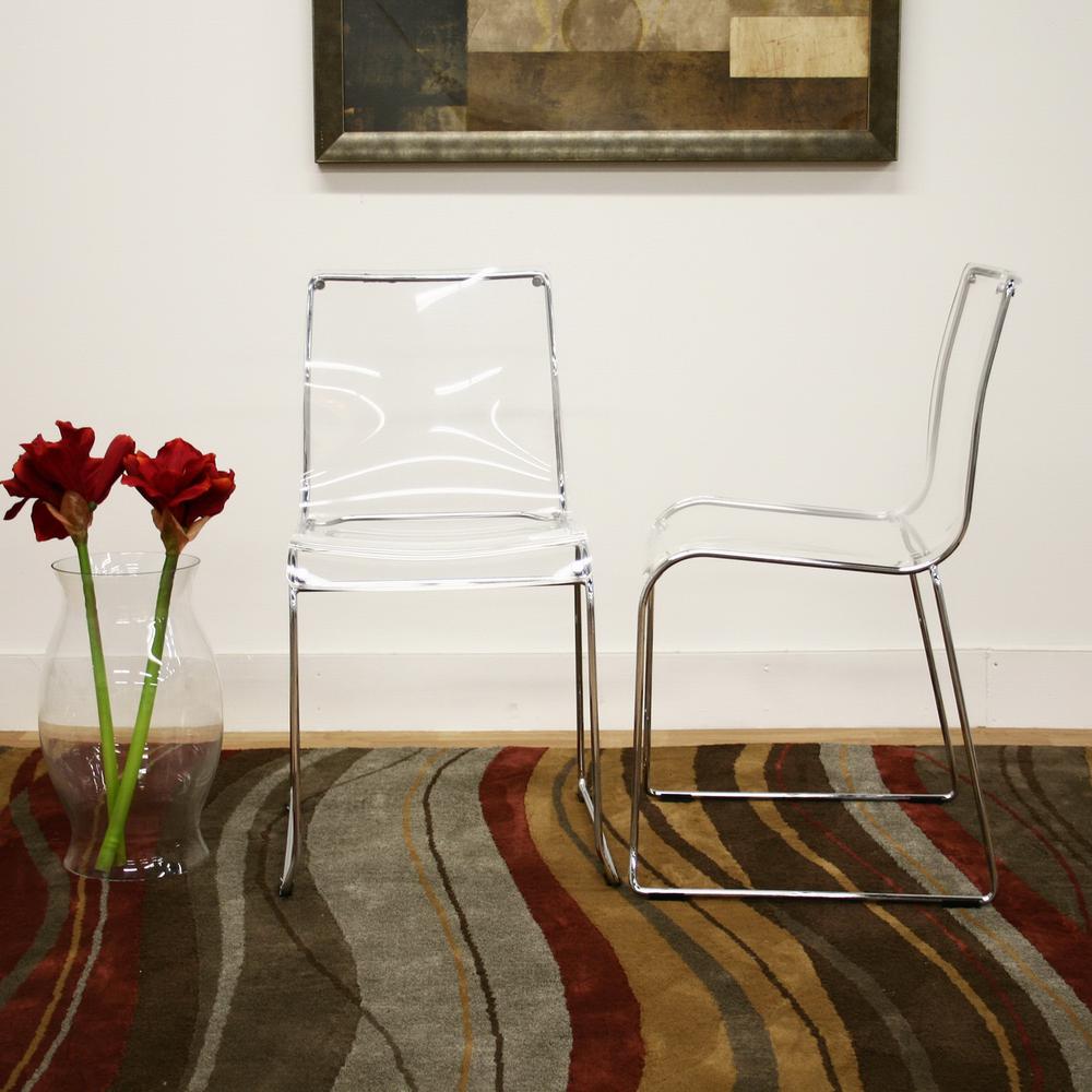 Transparent Clear Acrylic Dining Chair. Picture 3